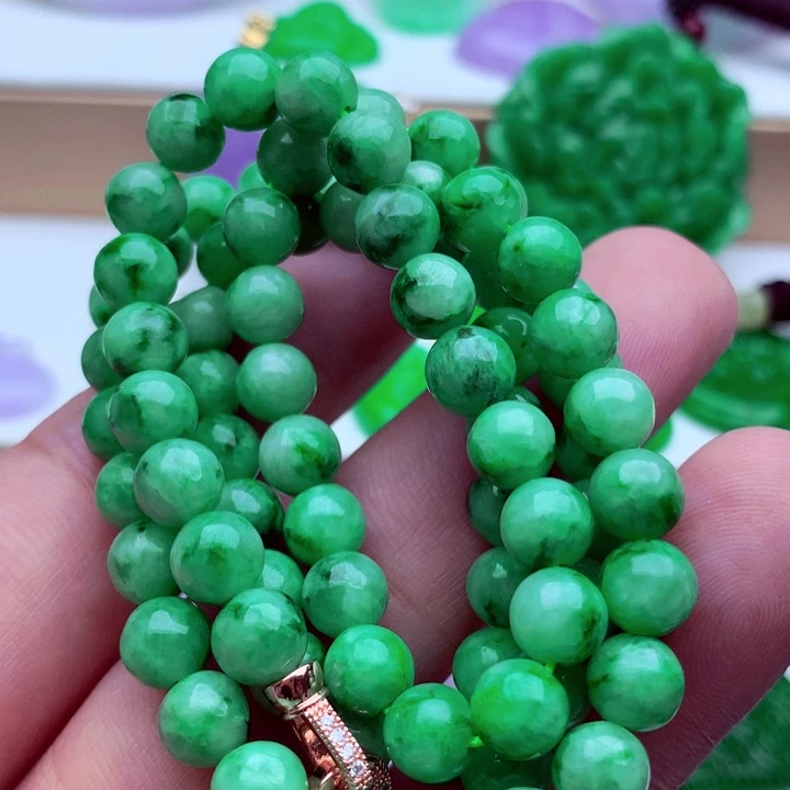 翡翠未镶嵌毛衣链