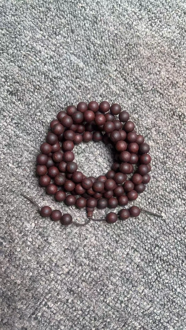 J31→降真香0.8圆珠多圈手串东枝红油红降精品超一档（同款发其一）