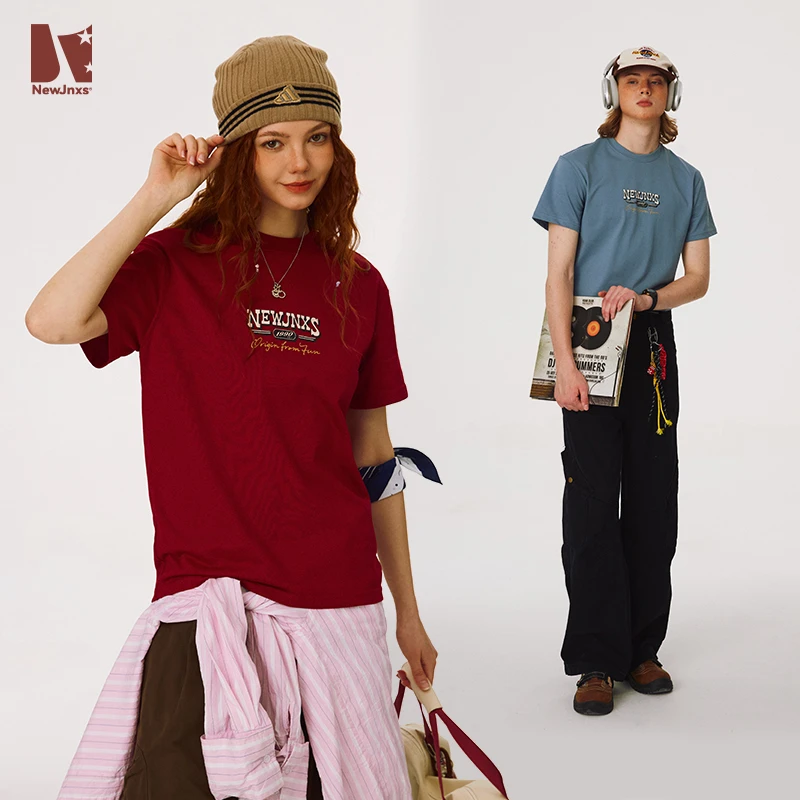 江南先生八九十年代顶流美式复古印花logo百搭短袖JN42X97