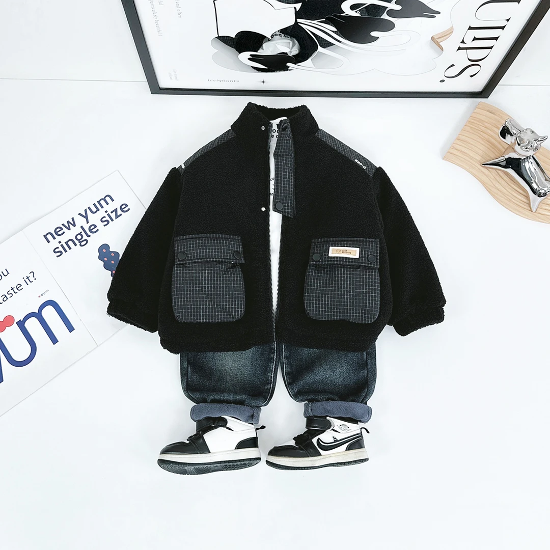 男童新加厚外套秋冬款2024新款秋冬装儿童 D-ZM132 悠悠童话童装