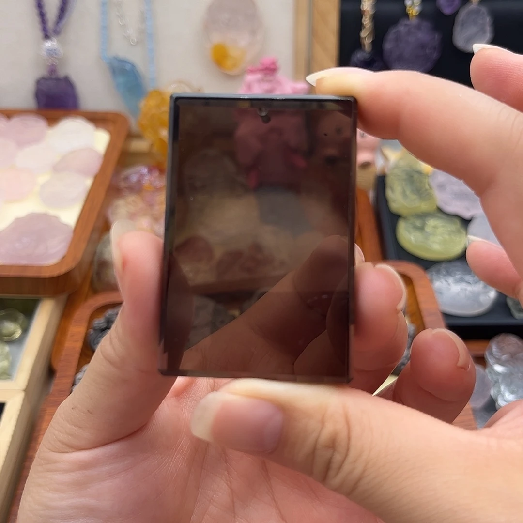 未镶嵌颈饰紫晶无事牌73