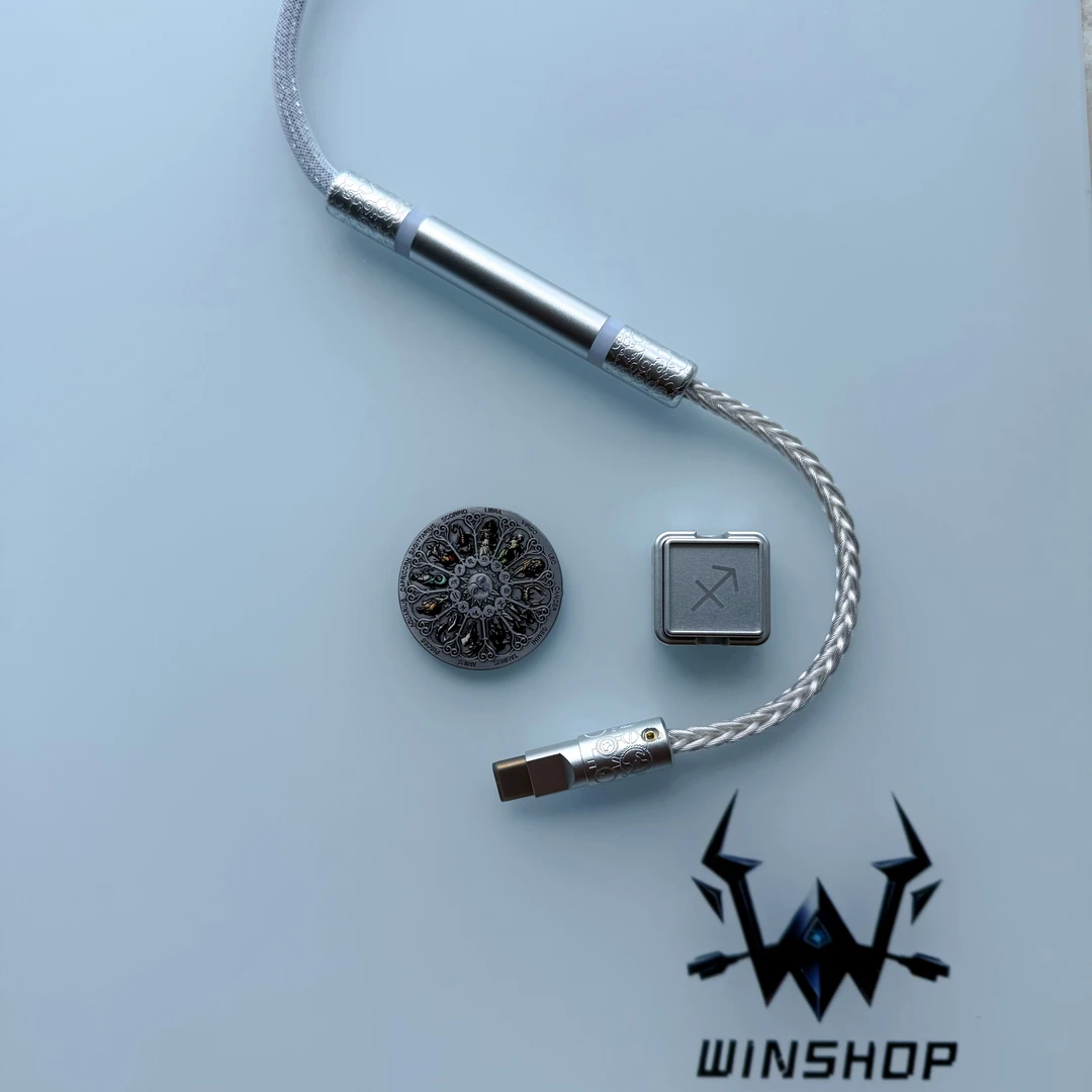 wins十二星座单晶铜航插线 wooting磁轴键盘数据线 电竞8k线