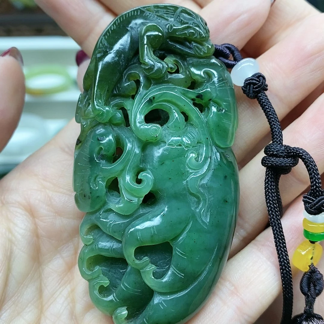 【闪购商品】和田玉（碧玉）把件未镶嵌汉*