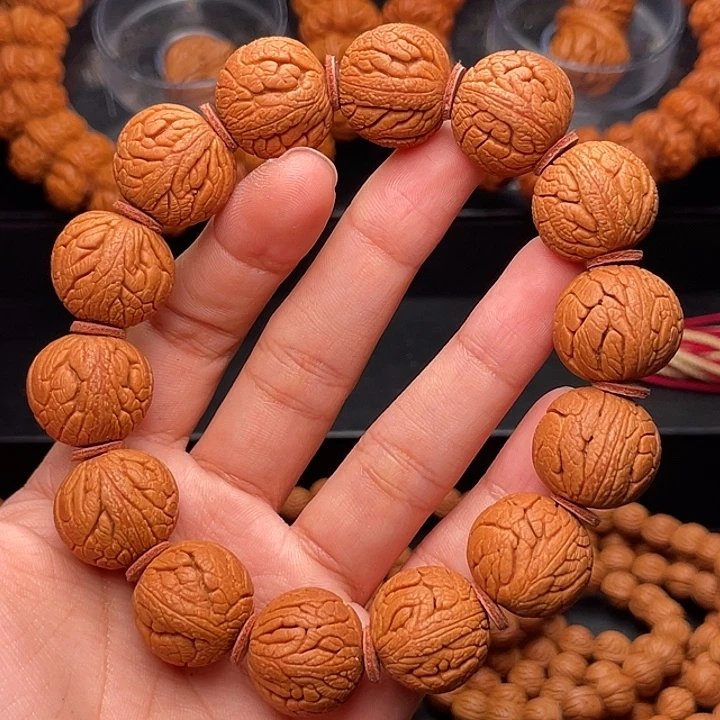 手串桃核精品金丝龙珠1.9