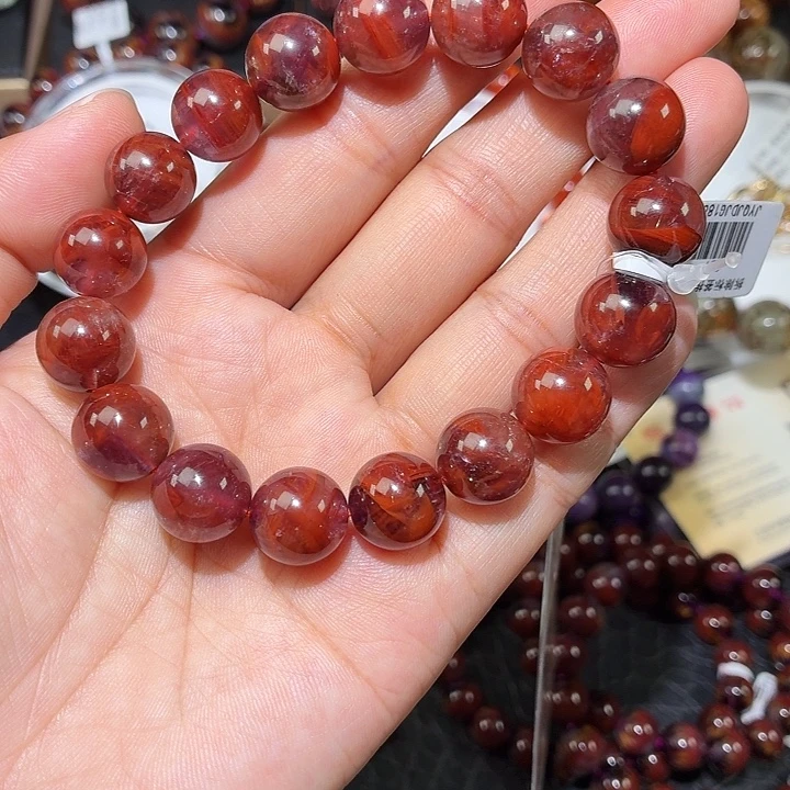 苹***子水晶未镶嵌手链极光手链