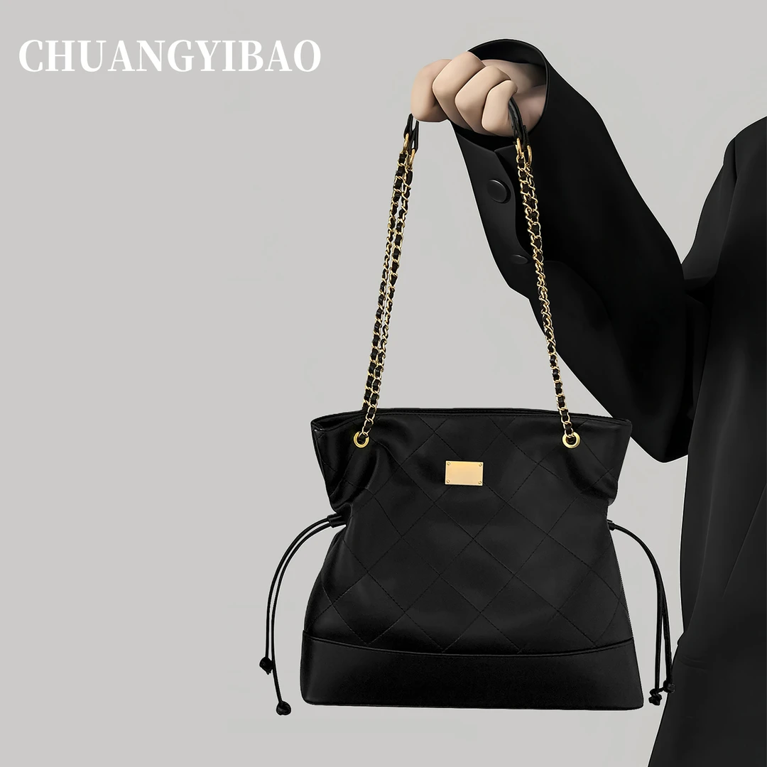 大容量链条腋下包包女2025新款潮秋冬高级感百搭通勤手提斜挎大包