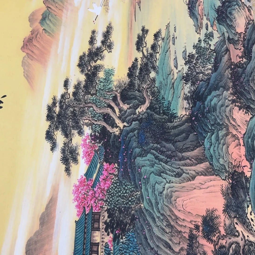 芬***国画QC原创横山水作品！带证书！限购一单