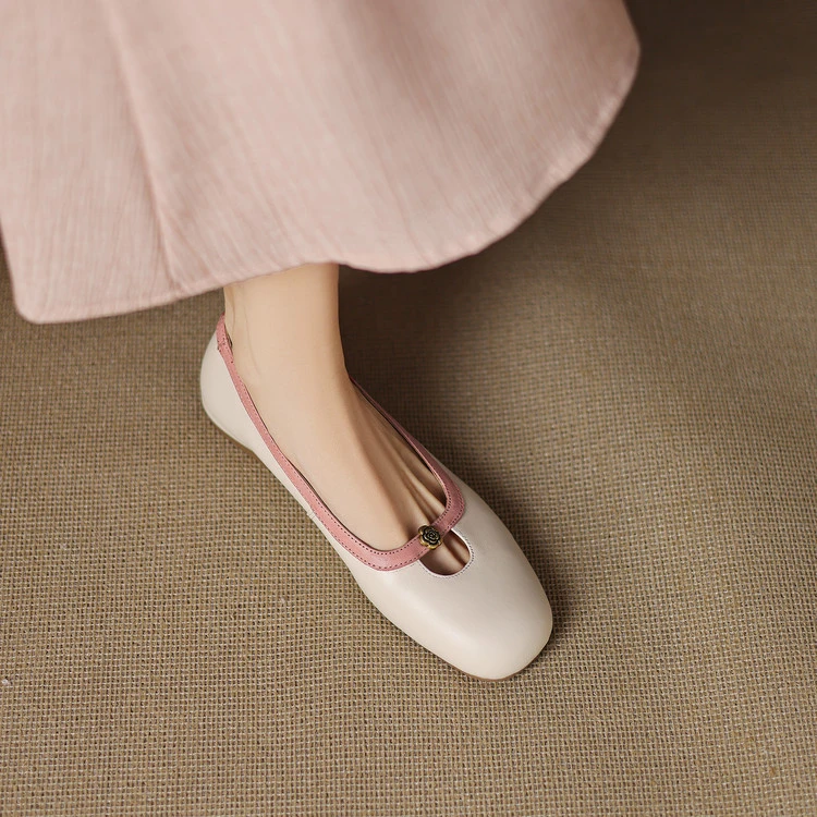 1.5cm 法式优雅舒适百搭软底浅口玛丽珍鞋春季简约时尚学院风单鞋