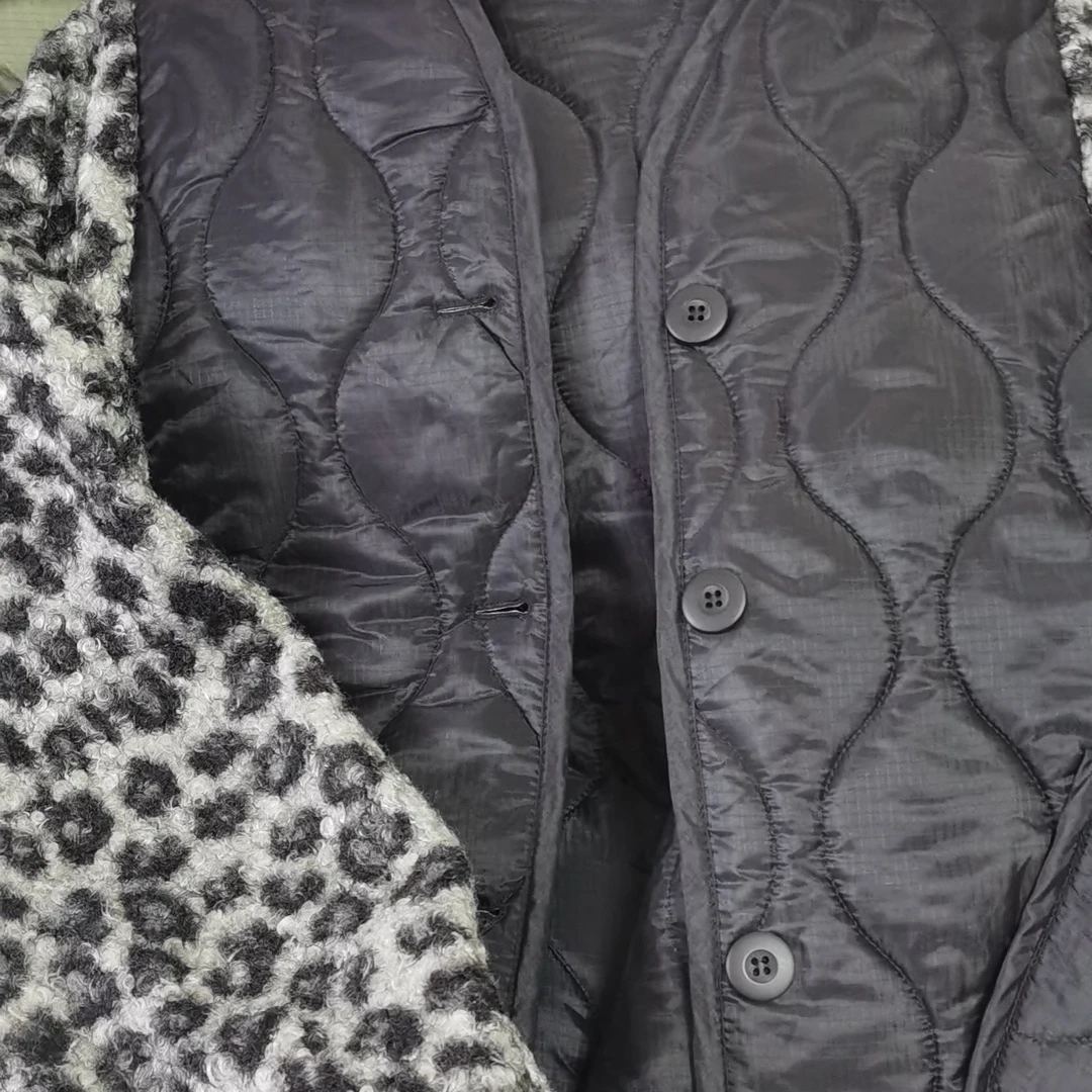 韩国东大门拼接豹纹外套(不支持退换)