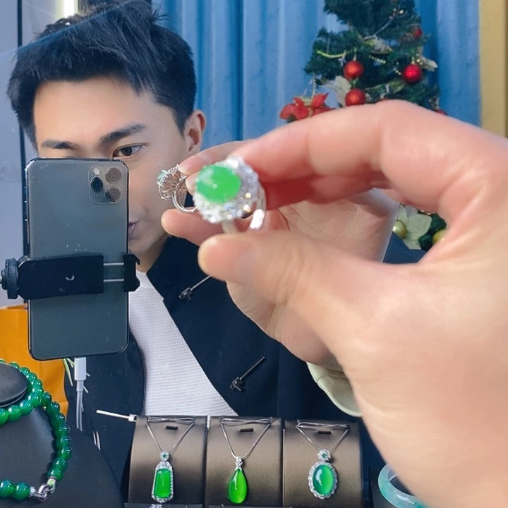 玛瑙/玉髓戒指银S925镶嵌