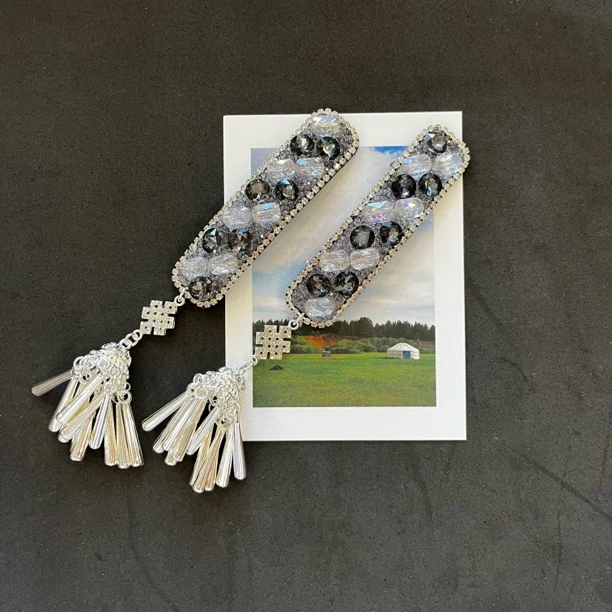 【朵玛】民族风手工气质时尚小流苏竖发夹