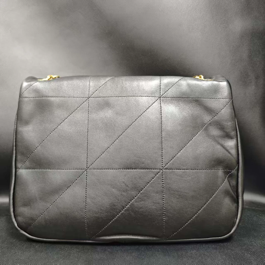 SMVP 高定奢品 时尚潮流真皮新款女包31cm 大号 0361-2 黑色