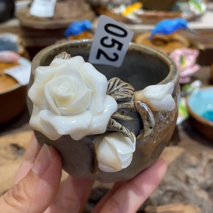 手工制作陶瓷茶具茶杯青蛙