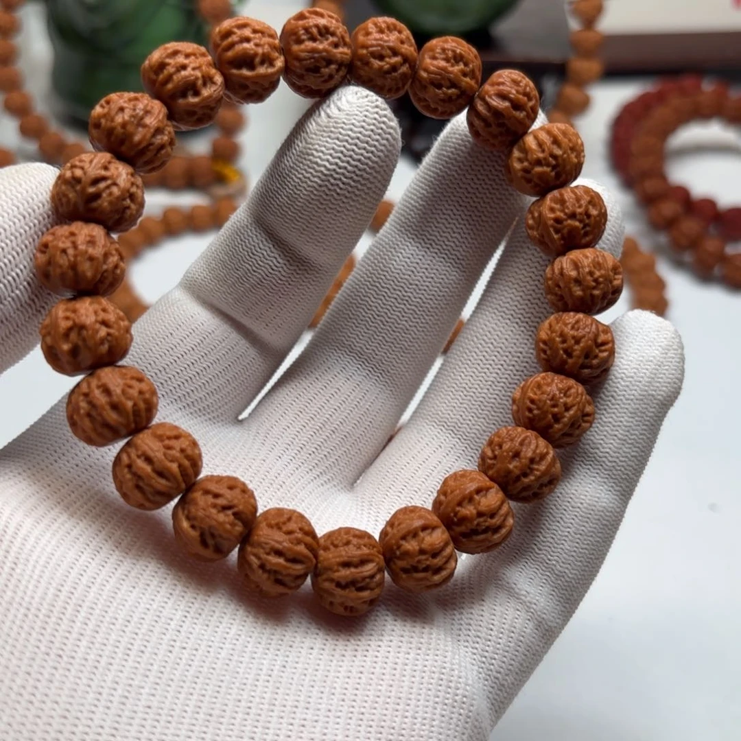 猴头核桃手串手工精修京八棱