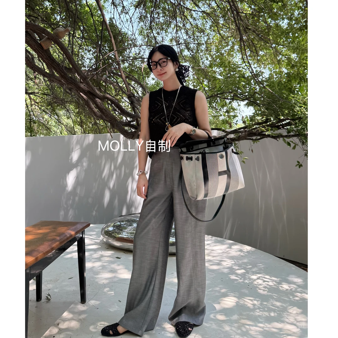 MOLLY【知识分子】夏季上新【天丝亚麻铜氨丝】阔腿裤显瘦裤子女9065