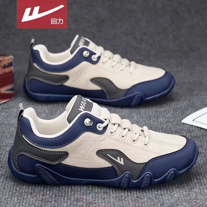 回力男鞋新款秋季皮鞋休闲鞋软底轻便运动一脚蹬上班开车鞋男款