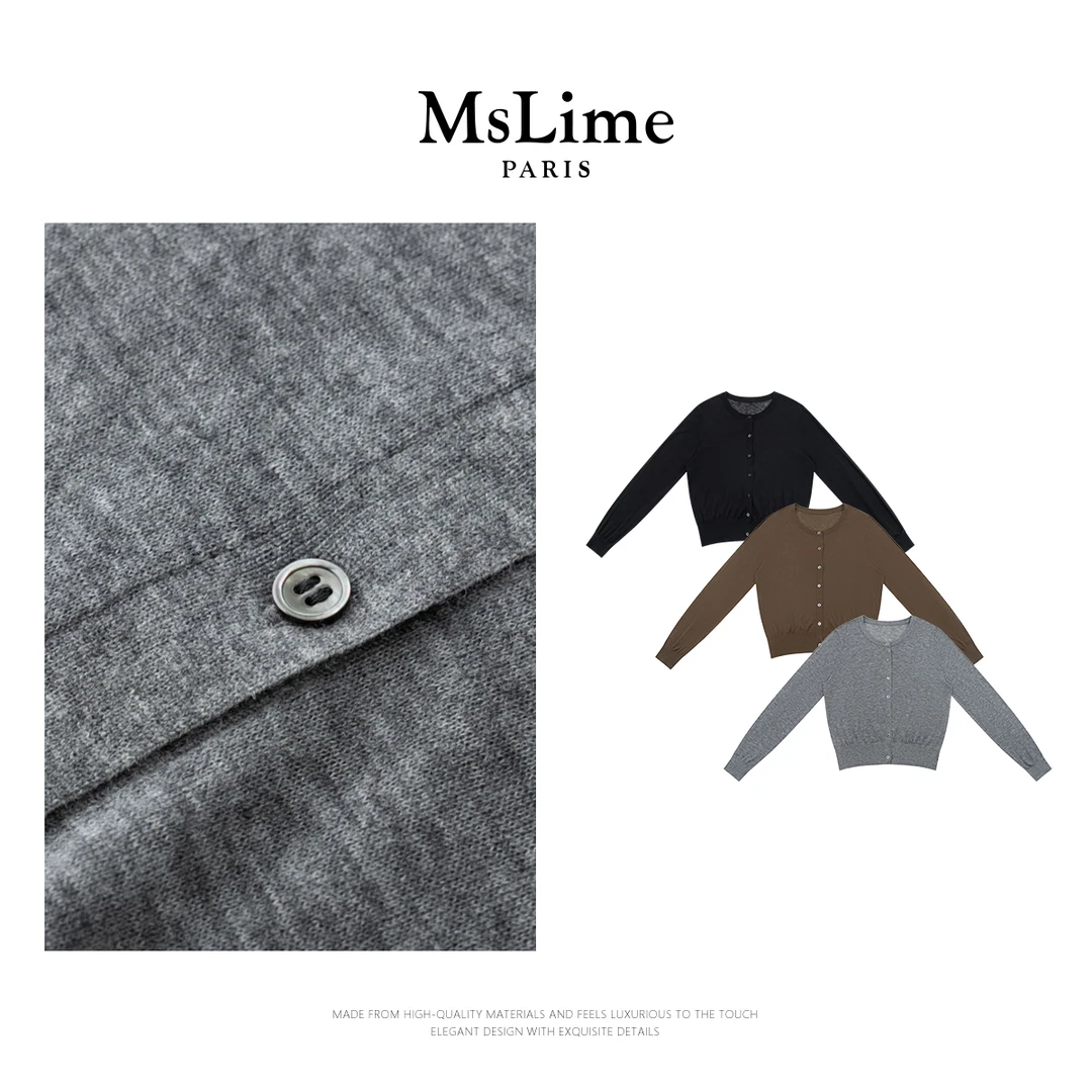 王嬛嬛MsLime25年新款【镂光】100%水溶羊毛外套背心上衣 HD2C0360
