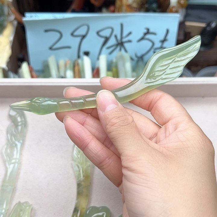 蛇纹石玉未镶嵌发簪