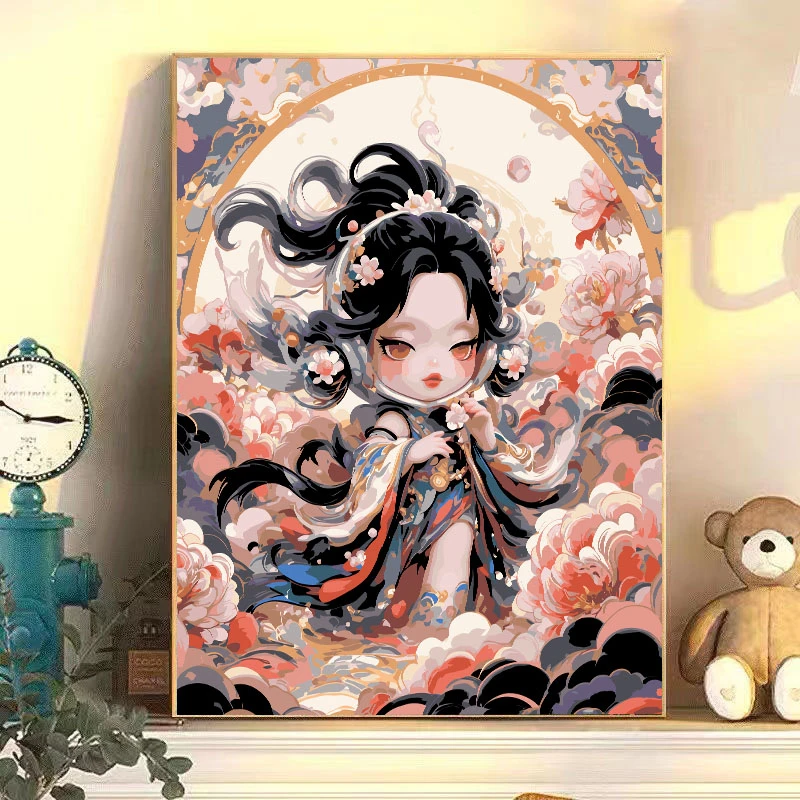 （8个装）花神泡泡系列数字装饰油画DIY勾线笔填色可定制桌面摆件