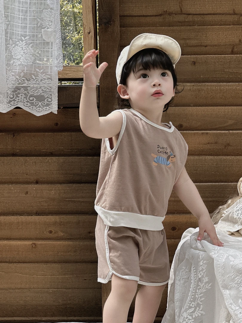 2025夏季新款小狗印花婴幼儿男女童可爱套装320
