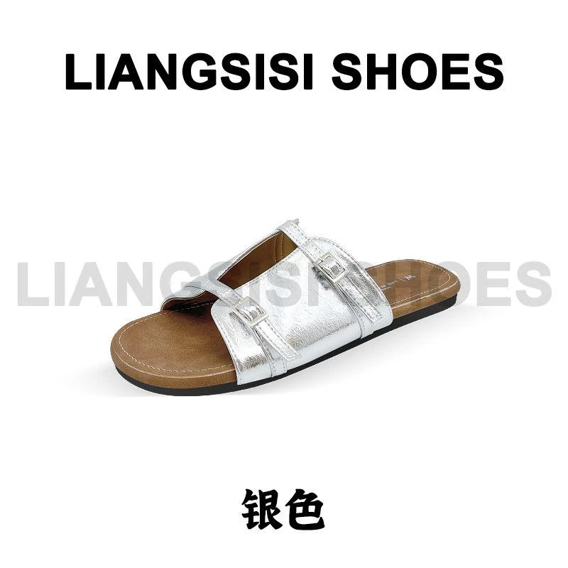梁思思SHOES高级经典百搭复古一字女鞋半拖-8999-6