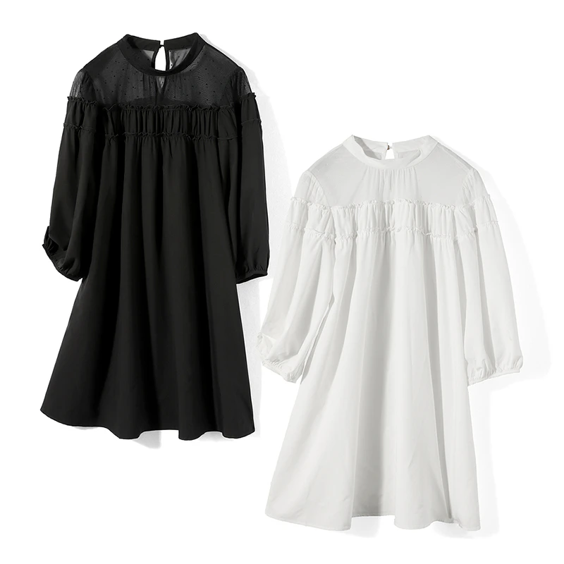 32479【N系列】宽松纯色娃娃裙连衣裙C23C3L1328