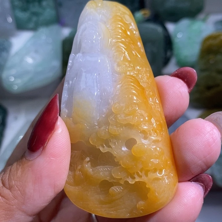 【闪购商品】翡翠未镶嵌颈饰阿咪