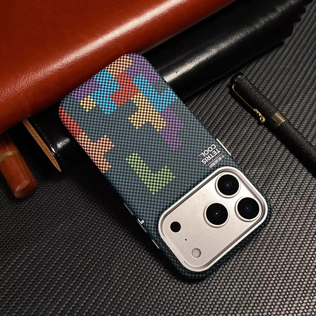 凯夫拉纹1500D【俄罗斯方块】适用苹果iPhone17ProMax/13手机壳超薄