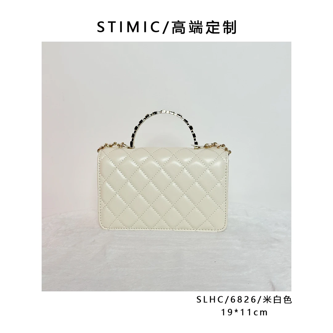 SLHC/6826/米白色paiyuge高端订制轻奢女士手提单肩斜挎包031