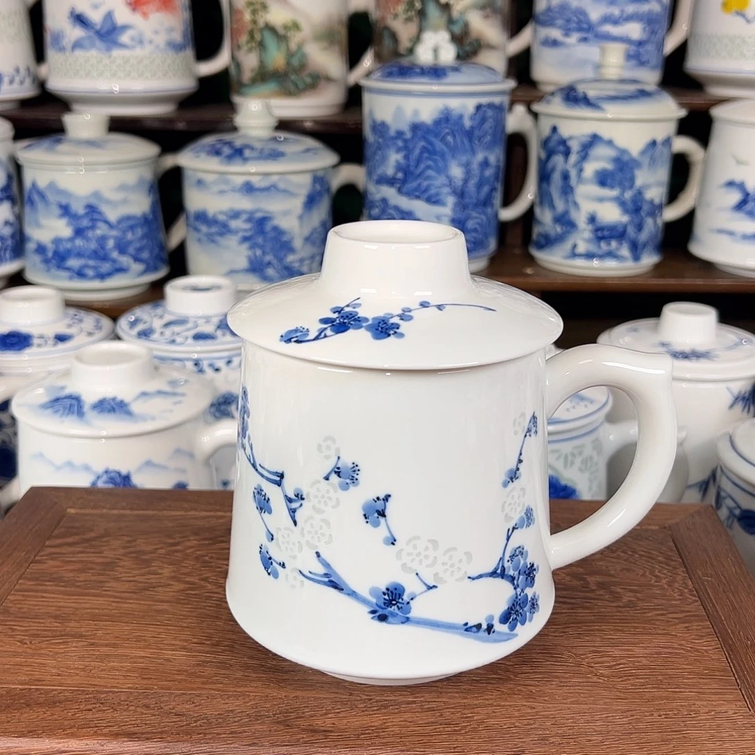 景德镇高温陶瓷办公杯家用