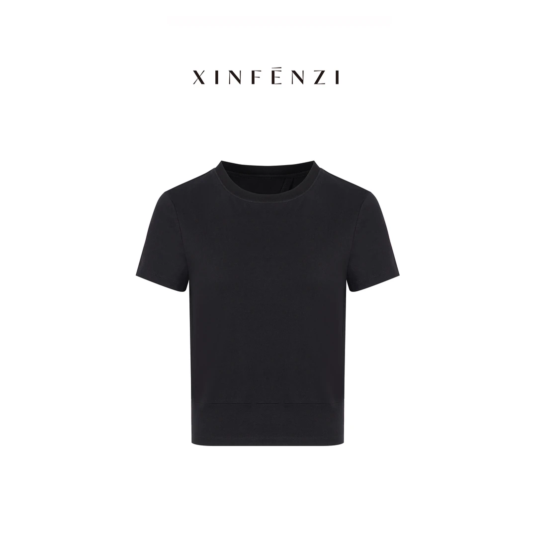【时髦T】XINFENZI 全棉亲肤透气后背交叉设计感T恤上衣 SS34967