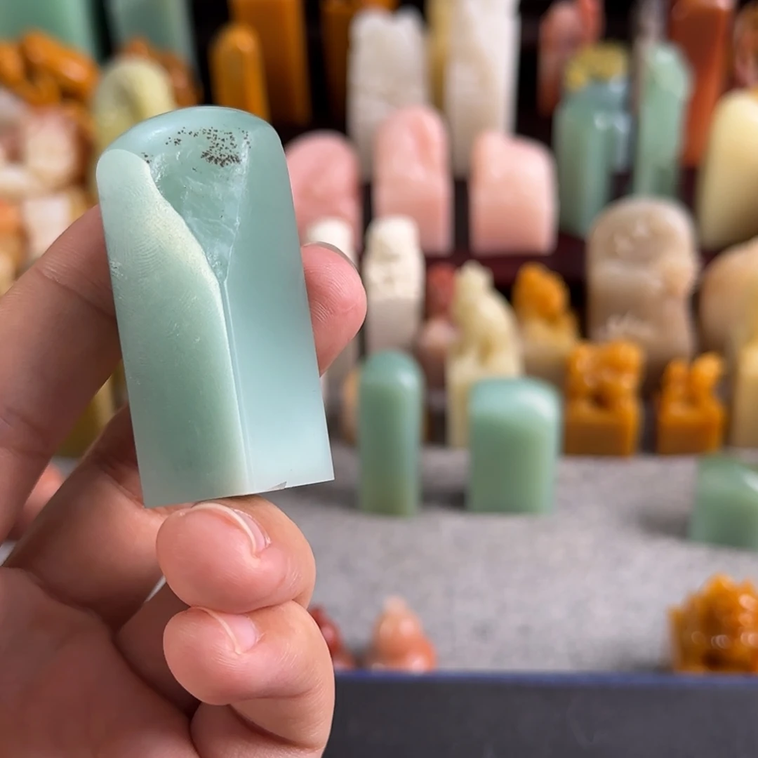 唫***人青田石印石包四字 编号编号6650