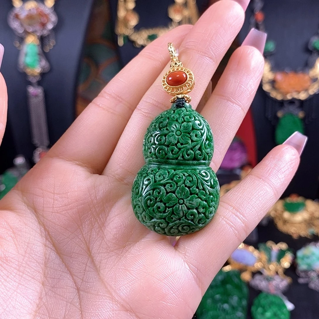 翡翠银S925镶嵌颈饰