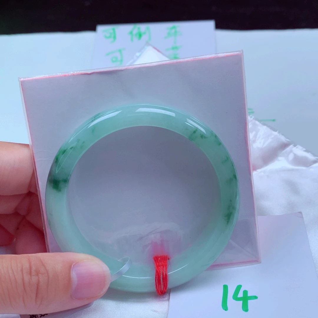 未镶嵌手镯翡翠缅甸天然A货翡翠手镯55.3