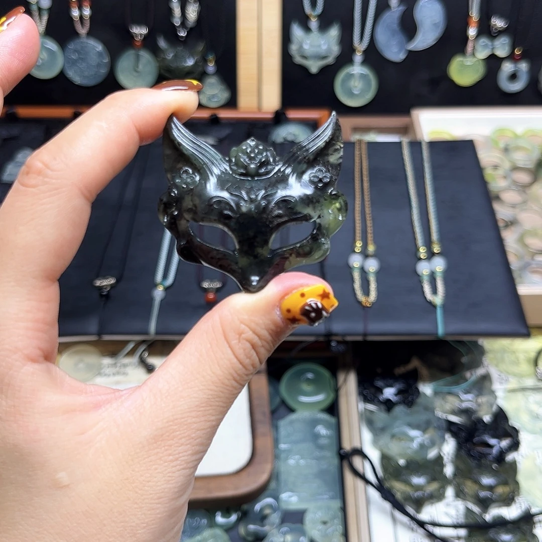 合金蛇纹石玉吊坠(赠链)