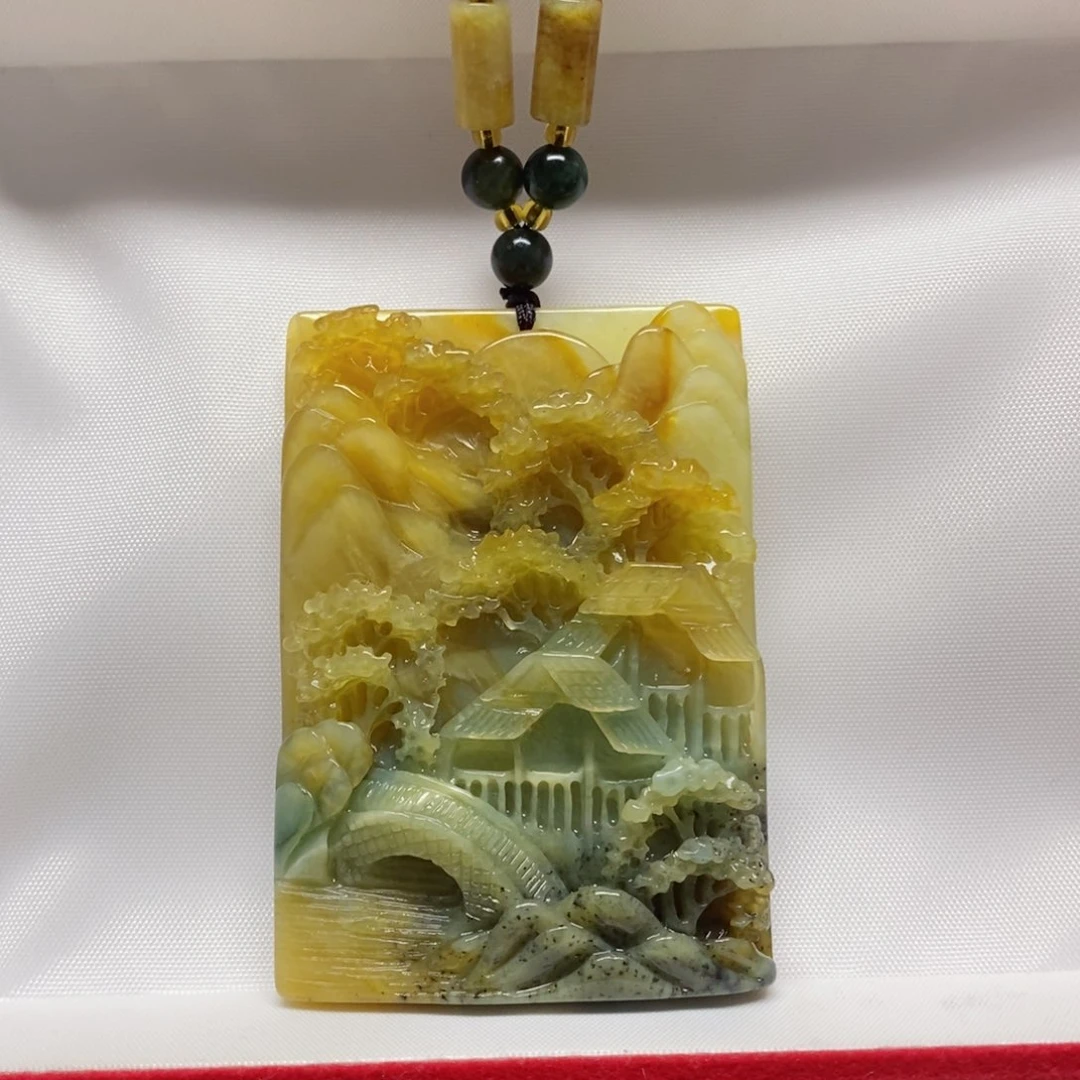 岫玉吊坠(赠链)未镶嵌用****8