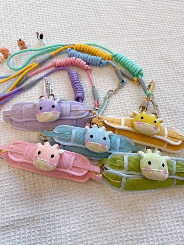 小牛公仔宠物牵引绳防脱牵引绳泰迪比熊小型犬宠物牵引绳