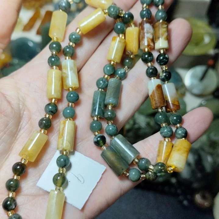 岫玉未镶嵌微瑕链子链子