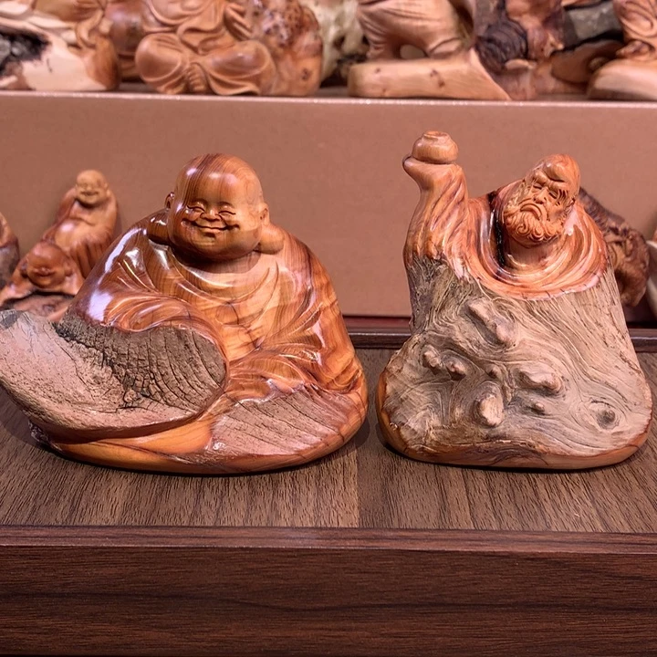 柏木（崖柏）波****9根雕摆件