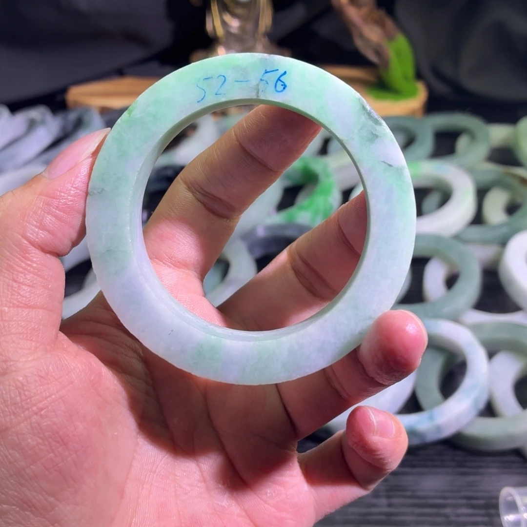 定制翡翠未镶嵌天然纹理随机，追求完美者慎拍