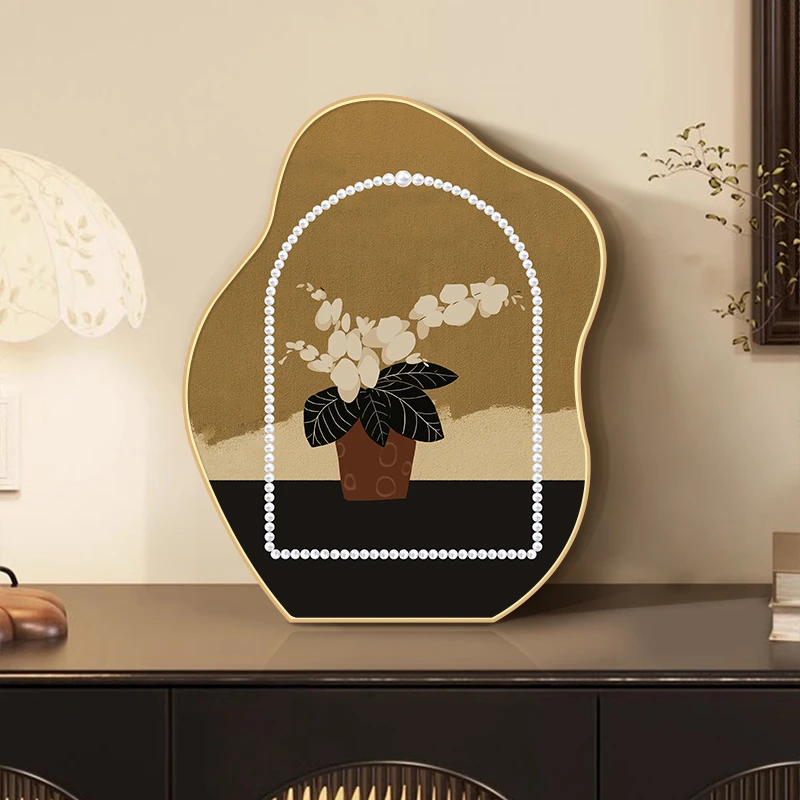 中古风客厅桌面摆件装饰画美拉德玄关电视柜装饰品卧室床头柜摆画