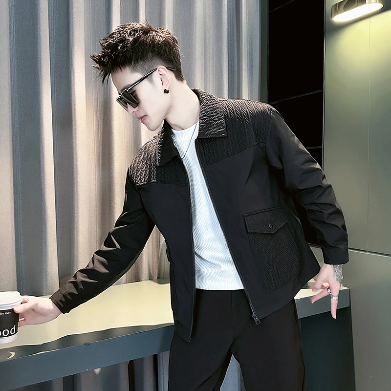 男士外套春秋季男款潮牌痞帅休闲夹克2025新款男装百搭褂子上衣服