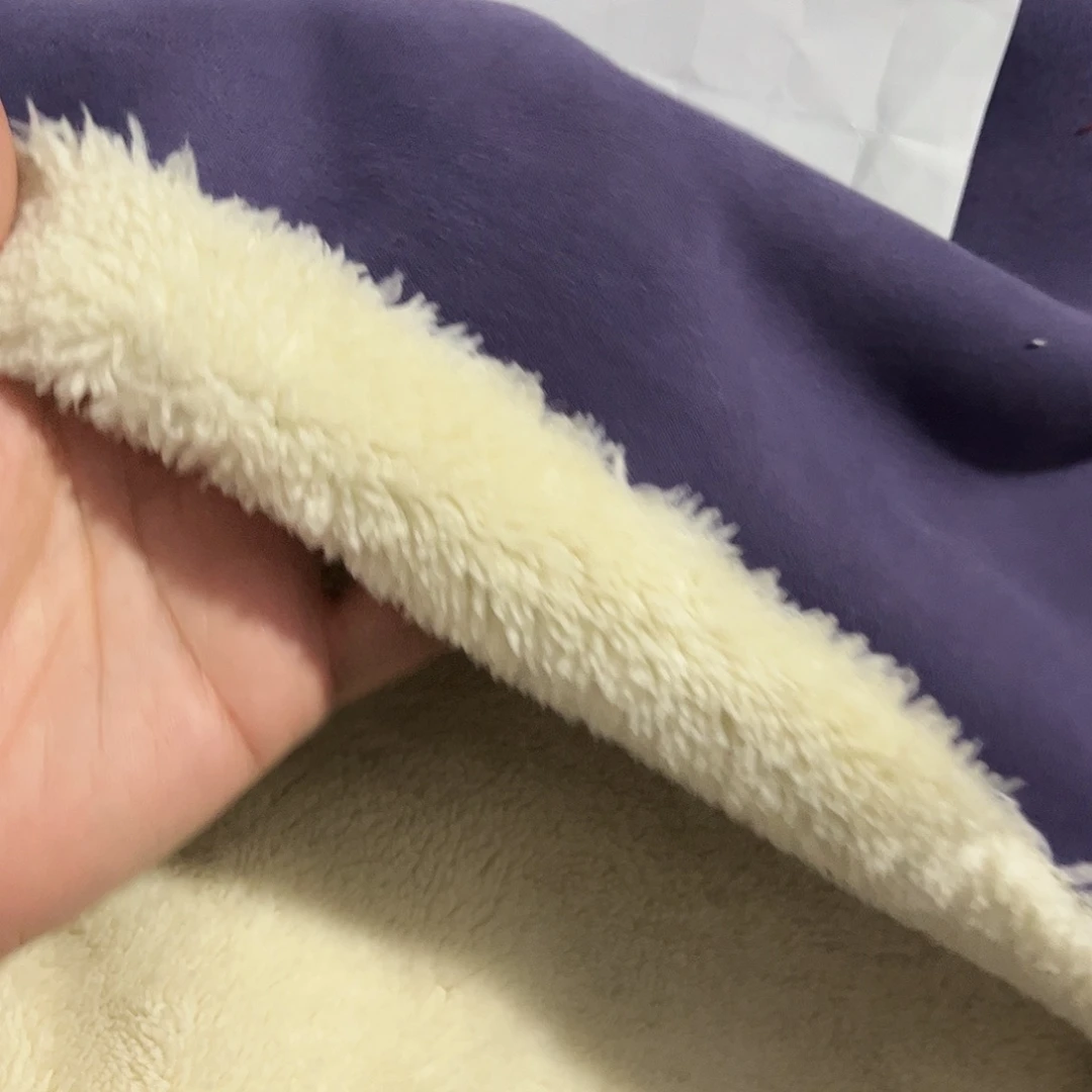 薰衣草紫色羊驼绒1.8×2米长带螺纹