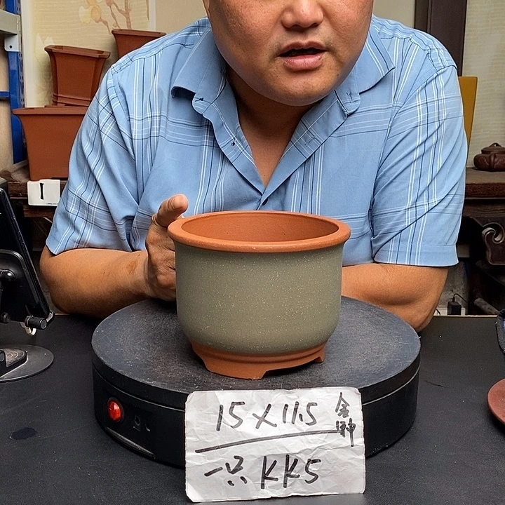 紫砂花盆货号一只KJ5