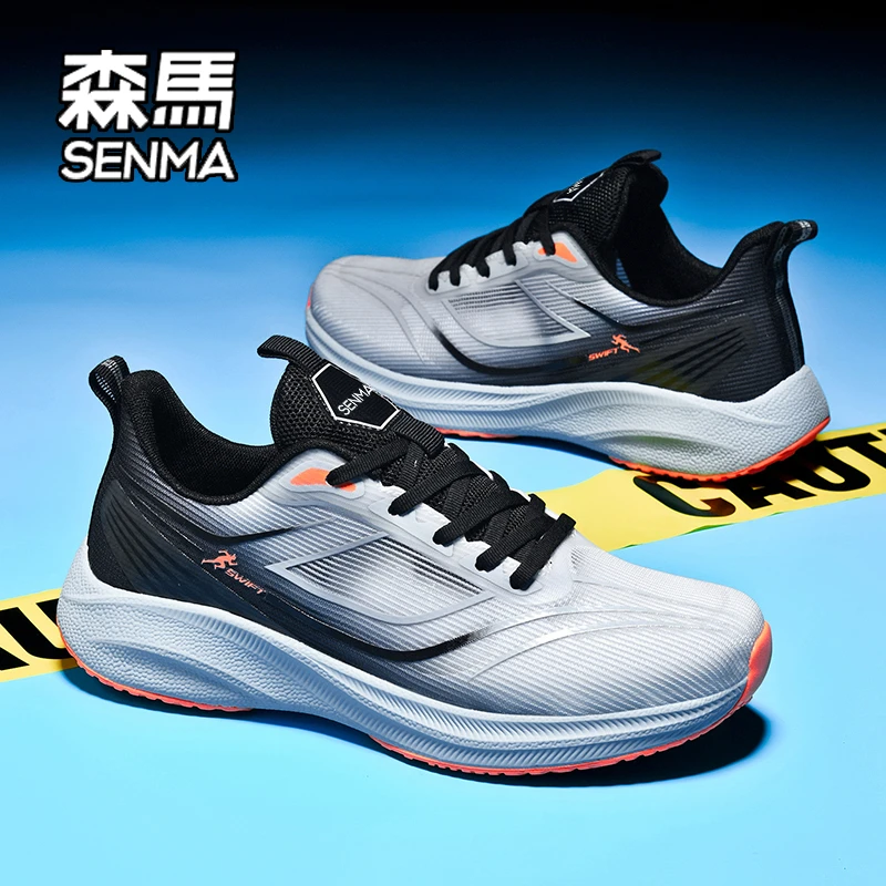 SENMA/森马运动鞋男2026冬季新款网面透气薄款轻便防滑软底跑步鞋
