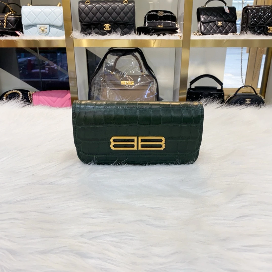 99新 Balenciaga/巴黎世家 巴黎世家Balenciaga墨绿色单肩包