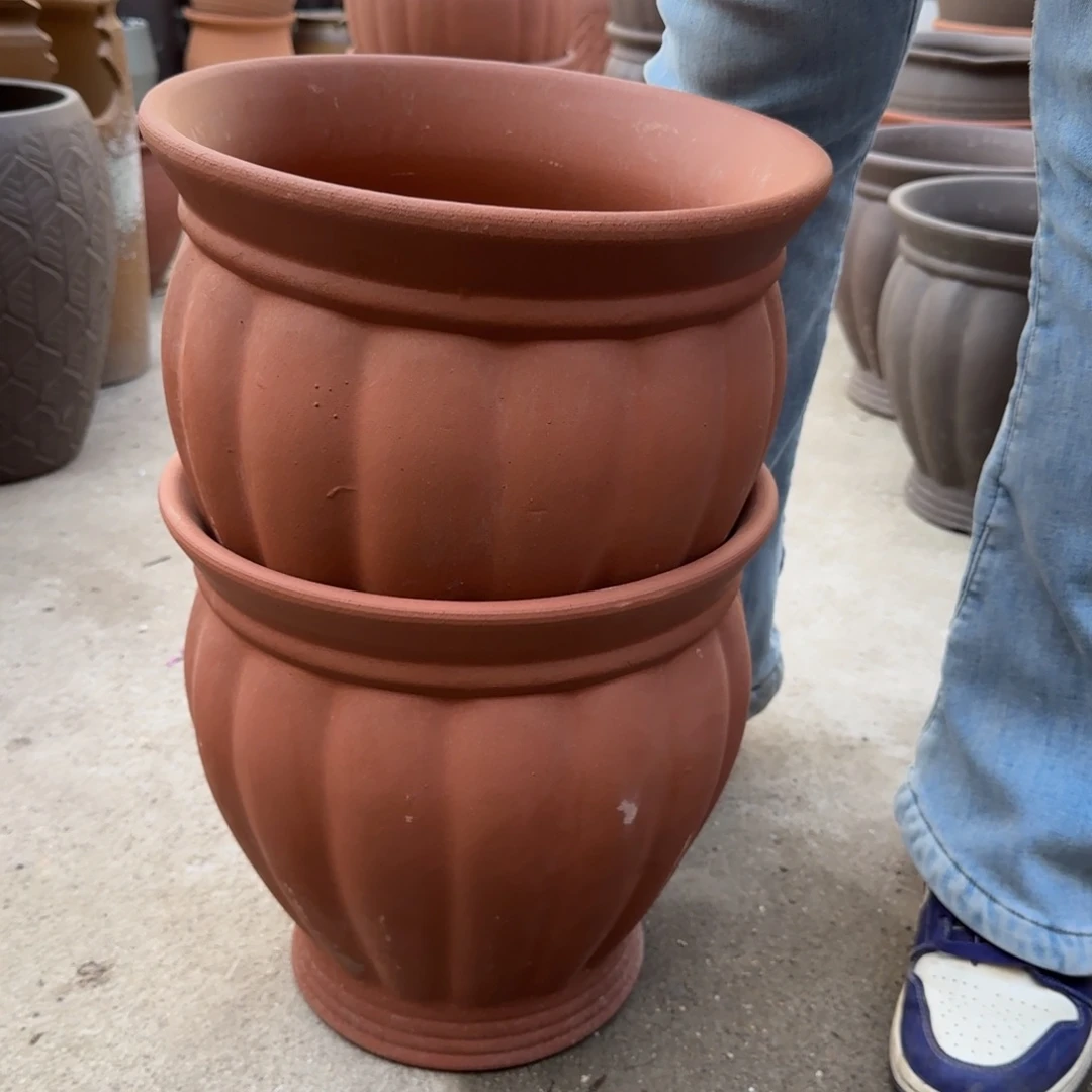紫砂花盆口30高30宜兴紫砂
