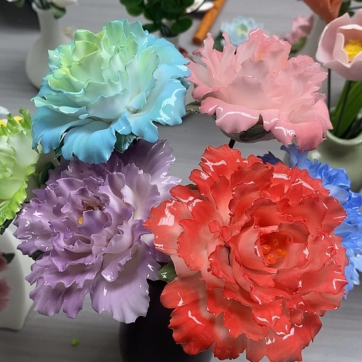 陶瓷陶瓷材料4朵随机发