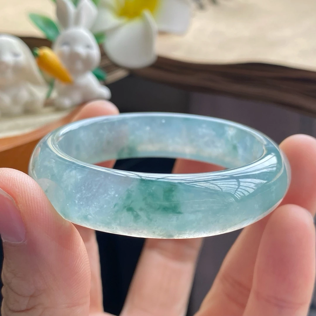 01.26批冰飘花果冻镯13601号50.9-44.4-11.9-6.8贵妃天然翡翠