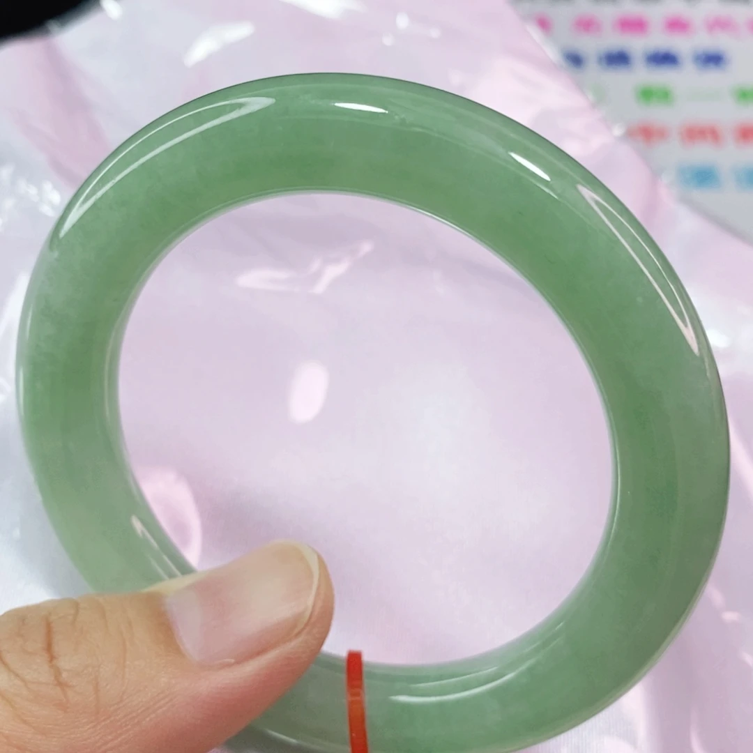 未镶嵌手镯翡翠52.3圈口圆条